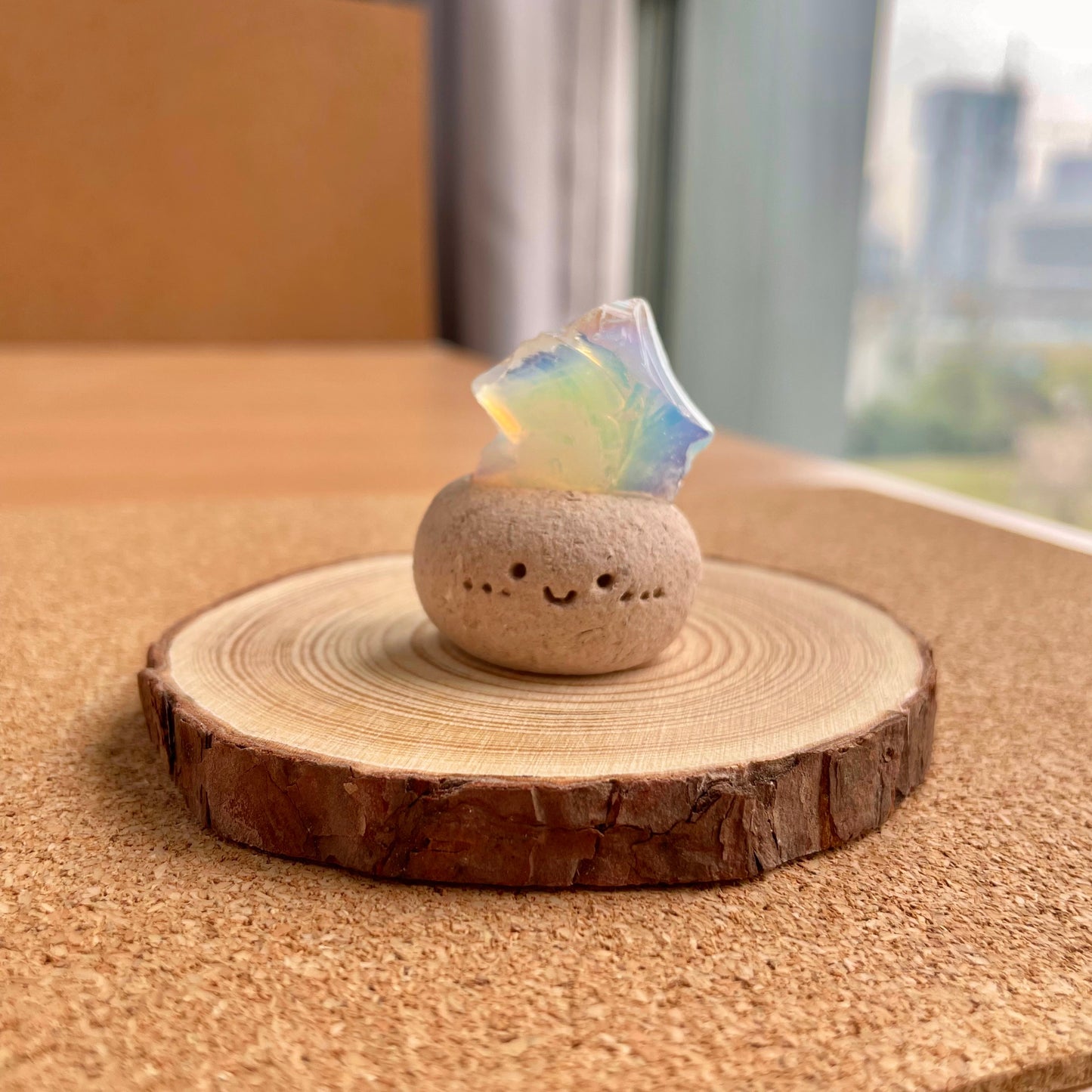 All Cute Crystal Minis Ornaments– Handmade Cute Stone Man with Natural Fluorite, Healing Decor, Gift decorations