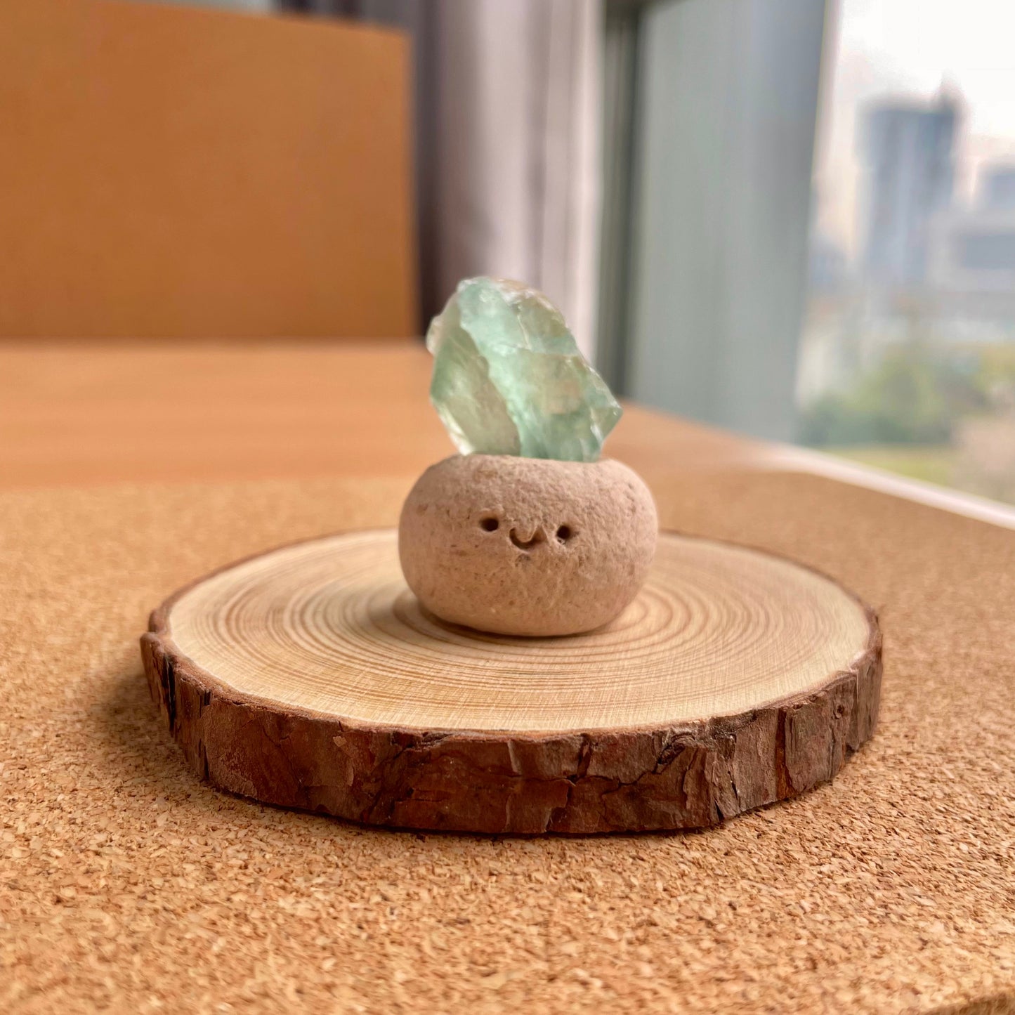 All Cute Crystal Minis Ornaments– Handmade Cute Stone Man with Natural Fluorite, Healing Decor, Gift decorations